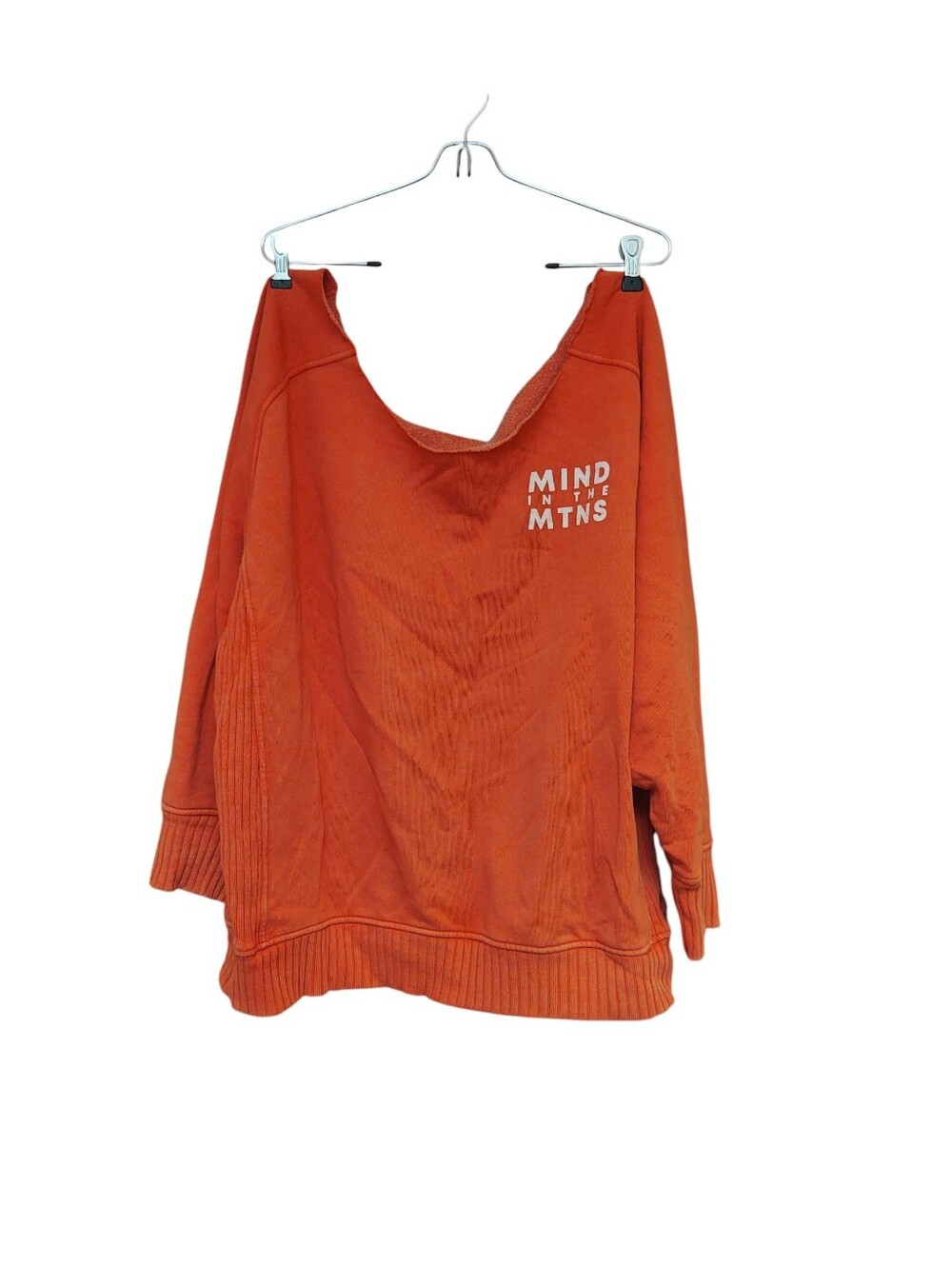 Aerie Women's Coral Off Shoulder Pullover Sweatshirt Size M